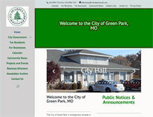 Tablet Screenshot of cityofgreenpark.com
